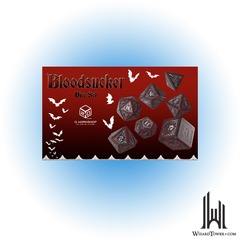 BLOODSUCKER SHIMMERING RED & SILVER DICE SET